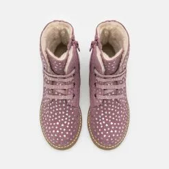 Friboo LEATHER - Schnürstiefelette - Mauve, Kinder -Günstiges Friboo Geschäft 7640c672b7aa466a9758f6d2019c1bce