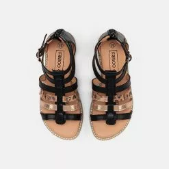 Friboo LEATHER - Riemensandalette - Black, Kinder -Günstiges Friboo Geschäft b81f342ff57545de9d1fbbf502a57b0f