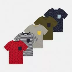 Friboo 5 PACK POCKET TEE - T-Shirt Print - Multi-coloured / Blue /khaki, Kinder