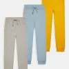 Friboo 3 PACK BASIC BOYS SWEATPANTS - Jogginghose - Grey, Ochre, Blue, Kinder