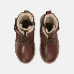 Friboo LEATHER - Schnürstiefelette - Dark Brown, Kinder -Günstiges Friboo Geschäft eda6fb97919b46a2a709abffa87a5706