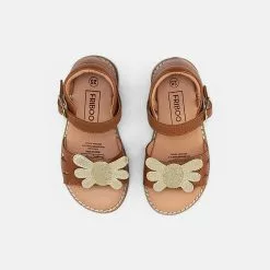 Friboo LEATHER SANDALS - Riemensandalette - Gold/cognac, Kinder -Günstiges Friboo Geschäft f3d6f194ddde43f89bbd13de72aa14a1